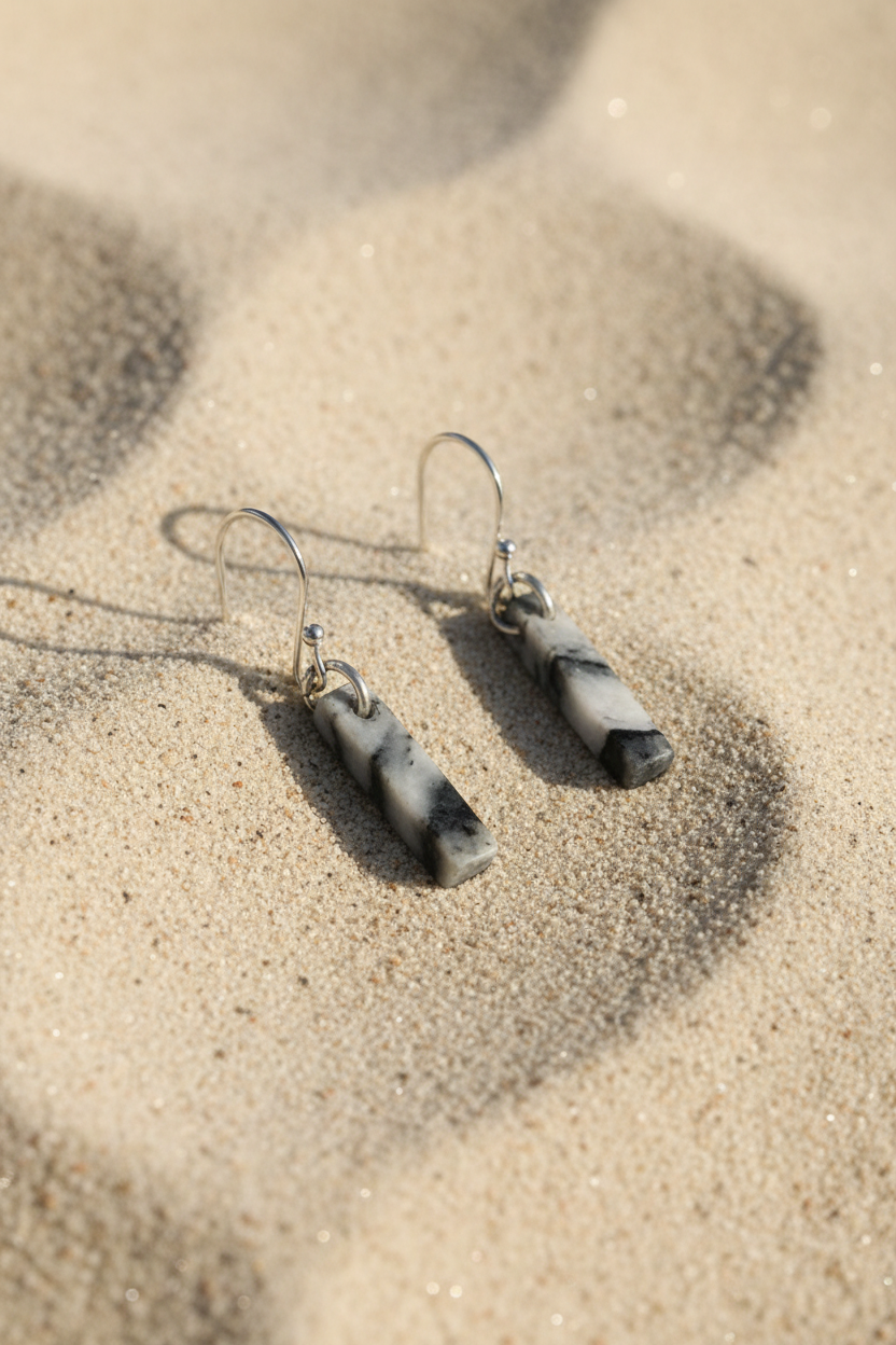 Crystal Beach Rock Earrings