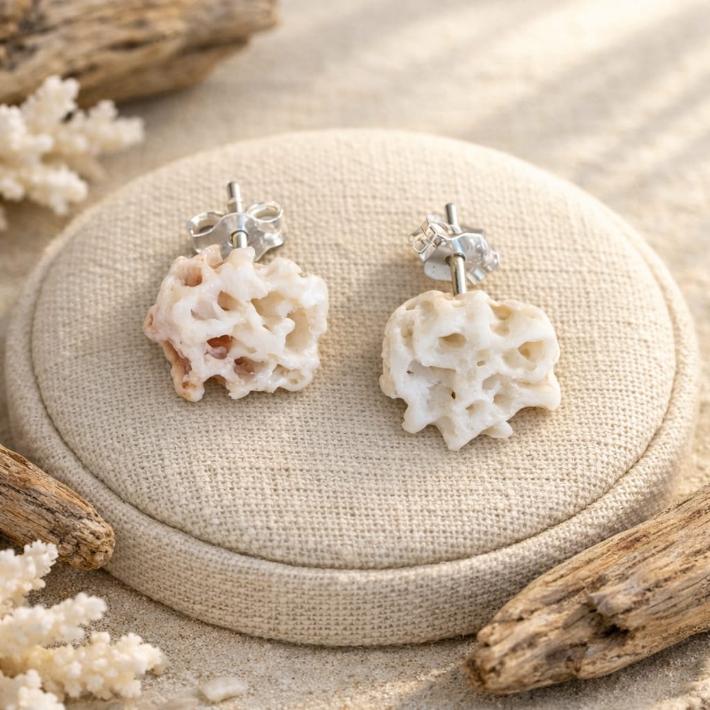 Natural Sea Shell Stud Earrings
