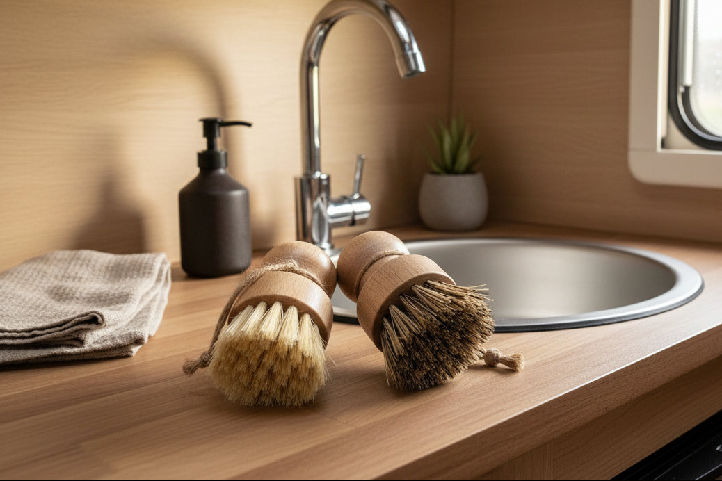 Set of 2 Eco-Friendly Kitchen Brushes with stands (Free Delivery)