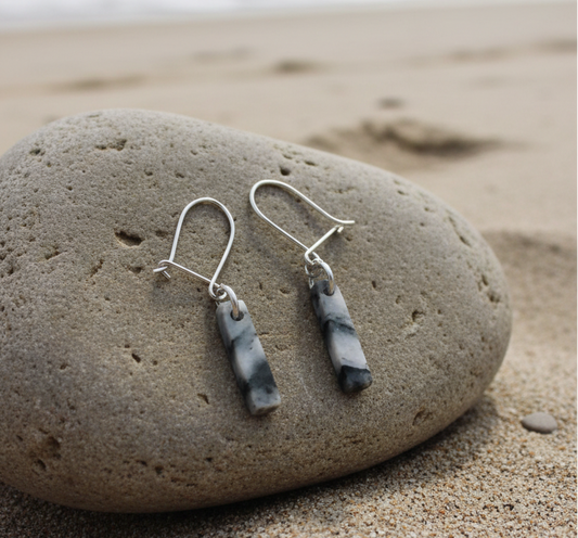 Crystal Beach Rock Earrings