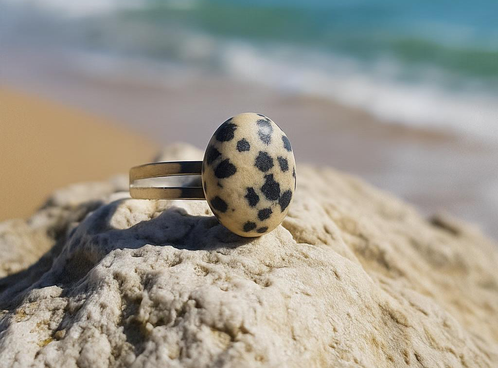 Dalmatian Jasper Ring