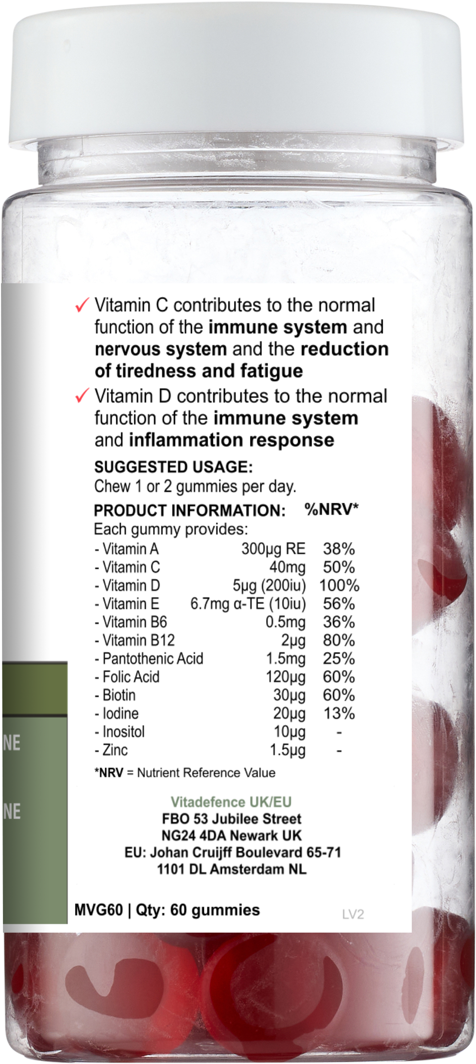Multi Gummies – Natural Strawberry Flavour – 60 Gummies-3