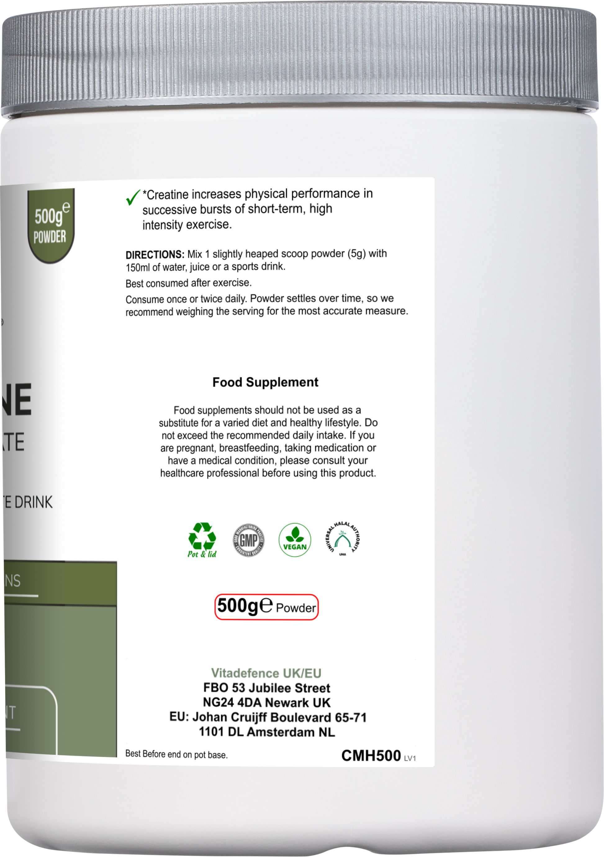 Creatine Monohydrate | Pure Unflavoured Creatine Powder – 500 g-3
