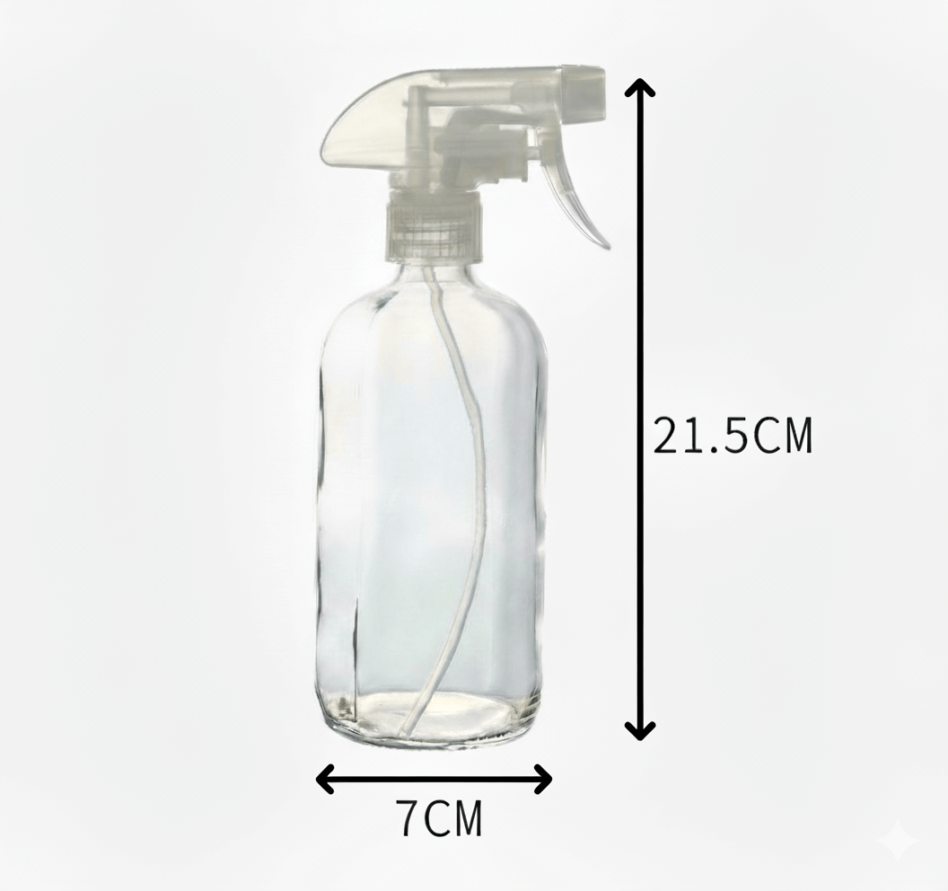 Reusable Clear Glass Spray Bottle | 500ml | Refillable • Durable • Plastic‑Free