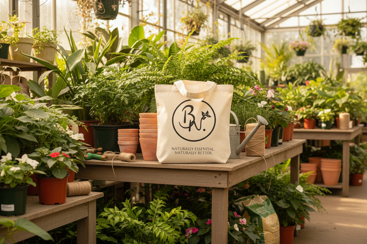 Natural Printed Bag Front