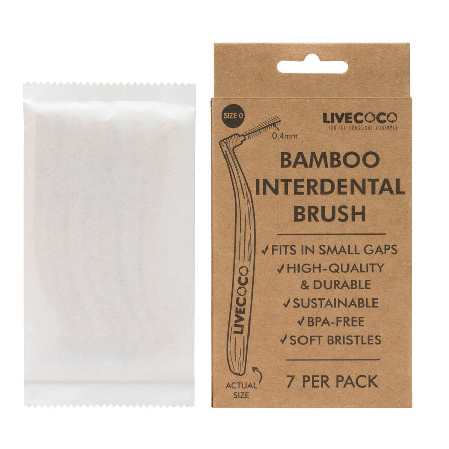 Liveco Bamboo Interdental Brush packaging with a white background