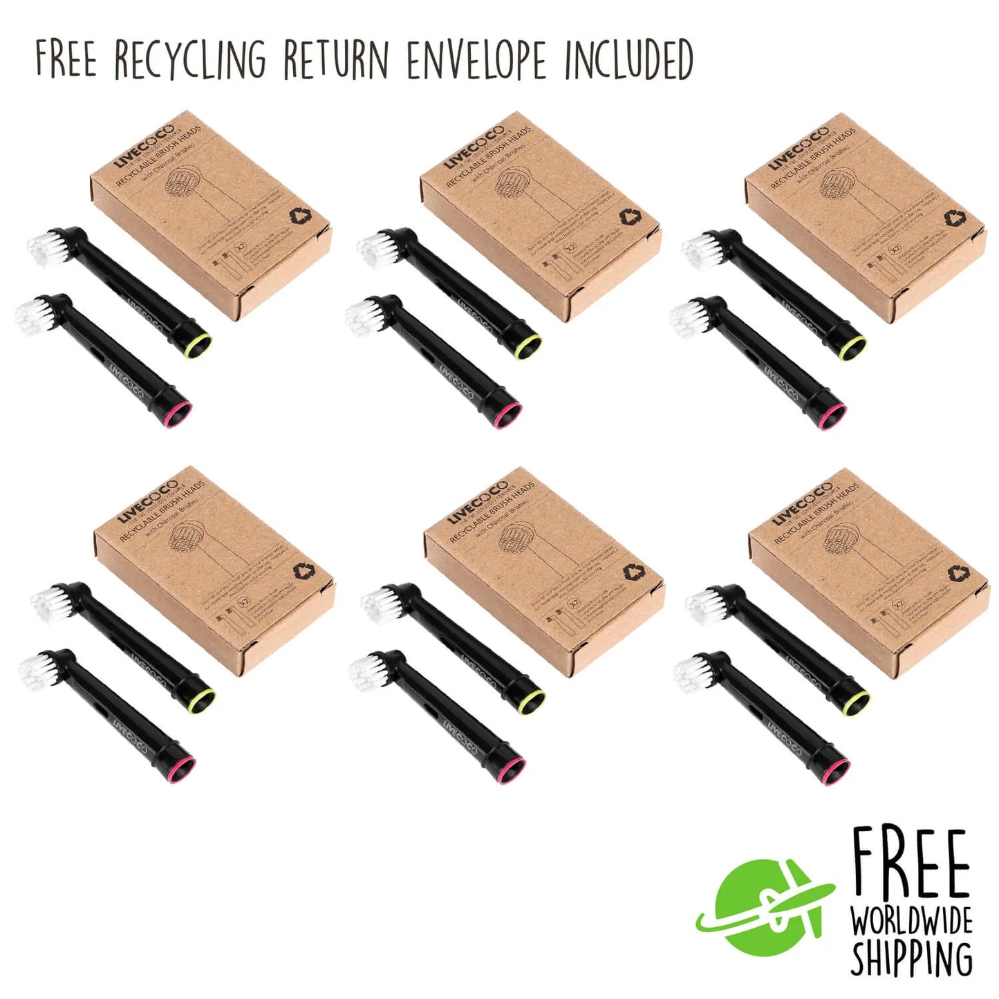 LiveCoco™ Sustainable Brush Heads — Eco‑Friendly, Recyclable & Oral‑B Compatible